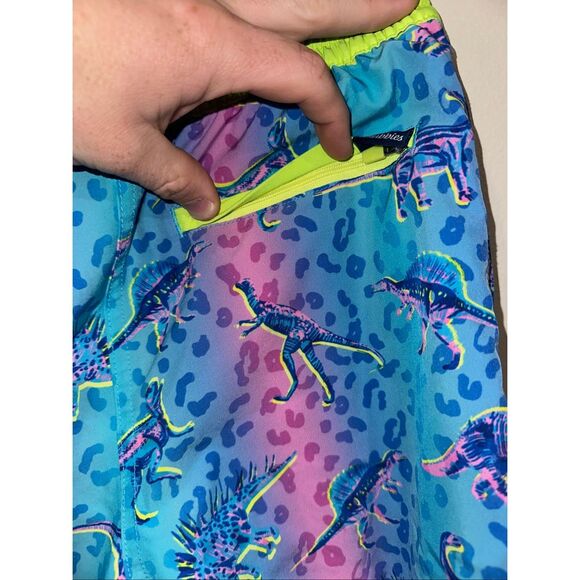 Boys Youth M 10/12 Chubbies Bathing Suit Dinosaurs Cheetah Print - Picture 3 of 5